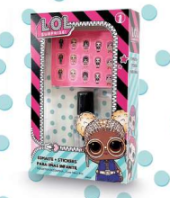 LOL SET DE ESMALTE + 2 PLANCHAS DE STICKERS