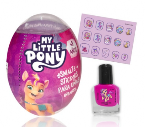 MY LITTLE PONY- HUEVO CON ESMALT + STICKERS