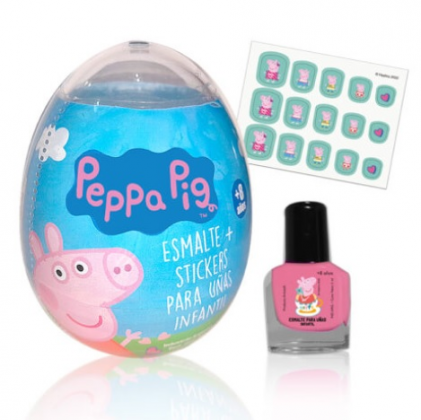 PEPPA PIG HUEVO CON ESMALTE + STICKERS