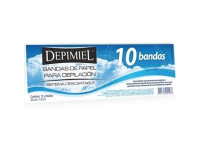 DEPIMIEL BANDAS PAPAEL P/RETIRAR CERA X 10