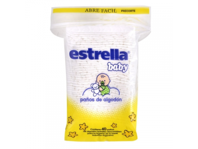ESTRELLA PAÑOS DE ALGODON X 40 U.