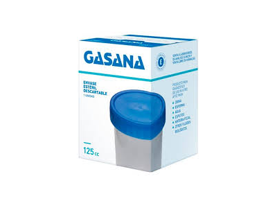 GASANA FRASCO ESTERIL x 125 CC EN CAJA  X 200 UNIDADES