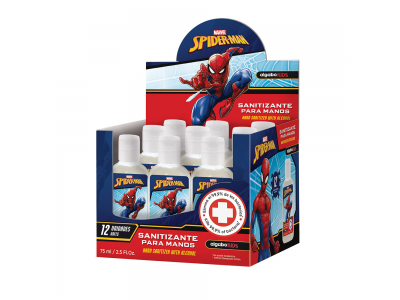 SPIDERMAN SANITIZANTE MANOS 12 x 60